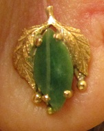 xxM1334M 14k gold earrings,Takst -Valuation N.Kr.3100